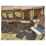 6 Wood Folding Chairs