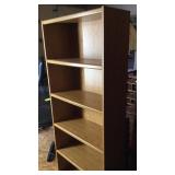 QUILT RACK, SMALL TABLE & BOOK SHELF