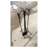 FIRE PLACE TOOL SET, BROOMS & SHOVELS
