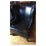 (2) VINYL WING BACK CHAIRS
