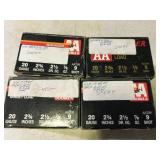 (100) WINCHESTER 20 GA. 9 SHOT SHOT SHELLS