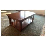 WOOD COFFEE TABLE MEASURES 28'W X 48' L X 20'T