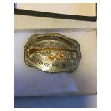 (3) TRAP SHOOTING BELT BUCKLES
