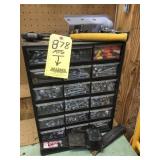 ORGANIZER BIN W/ BOLTS & HARDWARE & SPLITTING WEDG