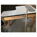 (2) WOOD CABINETS & FOLDING TABLE