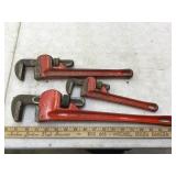 (3) CRAFTSMAN PIPE WRENCHES