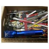 ASSORTED TAPE, HACK SAW BLADES, STAPLER & MORE