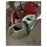 (3) WATER CANS & 5 GAL. GAS CAN (FULL)