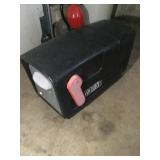 MAIL BOX, FIRE EXTINGUISHER, & GARDEN POTS