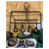 ASSORTED BRASS, SHOT PELLETS & SWINGING TARGET