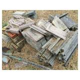 BIRD HOUSES, SHOVEL & MISC. BRICKS