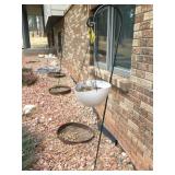 (3) SHEPHERDS HOOKS & GARDEN HOSE