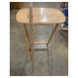 (4) WOOD TV TRAYS & FAN