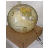 HANGING LIGHTUP GLOBE & DECORATIVE WOOD BOX