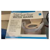 TOILET SEAT RISER W/ARMS, TARP & WELCOME DECOR