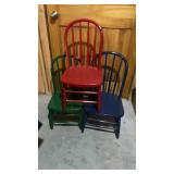 (3) WOOD KIDS CHAIRS