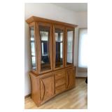 BACKLIT CHINA HUTCH W/GLASS SHELVES