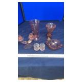 ASSORTED PINK DEPRESSION GLASS