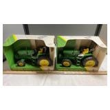 2-JD 6200 TRACTORS, ROW CROP & MFWD