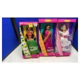 (5) DOLLS OF THE WORD BARBIES (NIB)