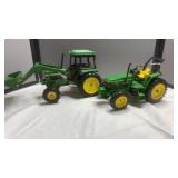 2-JOHN DEERE TOY TRACTORS 6410 & 2755 W/LOADER
