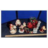 SANTA FIGURES & PINE CONE ORNAMENTS