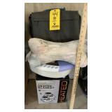 HEATED BLANKET, FOOT SPA, BAG & PILLOW