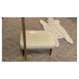 PADDED STOOL & BEAR BLANKET