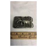 (2) JOHN DEERE BELT BUCKLES & ELK BUCKLE