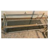 GLASS COFFEE TABLE & (2) SIDE TABLES