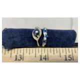(2) LADIES RINGS W/STONES INLAYS