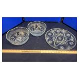 CLEAR GLASS BOWLS & PLATES