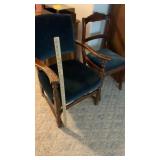 LOUIS XIV-STYLE ARM CHAIR & REGENCY STYLE CHAIR