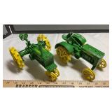 2-JD 'GP' TRACTORS, WIDE FORNT AND NARROW FRONT