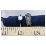 (2) LADIES RINGS (1 STAMPED 925)