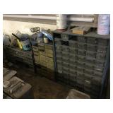 (3) ORGANIZER BINS W/ MISC HARDWARE