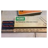 PRIMER FEED TUBE, CASE LUB PAD , MICROSCOPE &