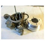 HOLLY 2 BARREL CARBURETOR & BILLET PULLY