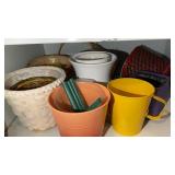 PLANTING POTS & BRASS BOWLS