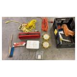 CAUTION TRIANGLES, EXT. CORD, ROPE & FIRST AID KIT