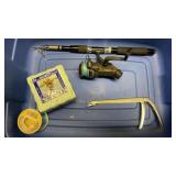 EXTENDABLE FISHING ROD, FISHING TACKLE, BOOTS &