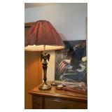 EAGLE LAMP, EAGLE WALL HANGING & THERMOMETER