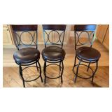 (3) SWIVEL KITCHEN BAR STOOLS