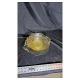 Amber glass serving plates