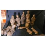 Christmas Nativity Scene, 11 piece, stored in tote