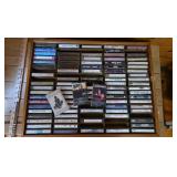 Entire box of cassette tapes, mixed genre