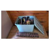 Entire tote of cassette tapes, mixed genre