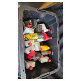 tote of unopened motor oil