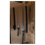Japanese Katana Sword with black scabbard