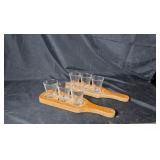 2 sets of flight glasses on flight boards